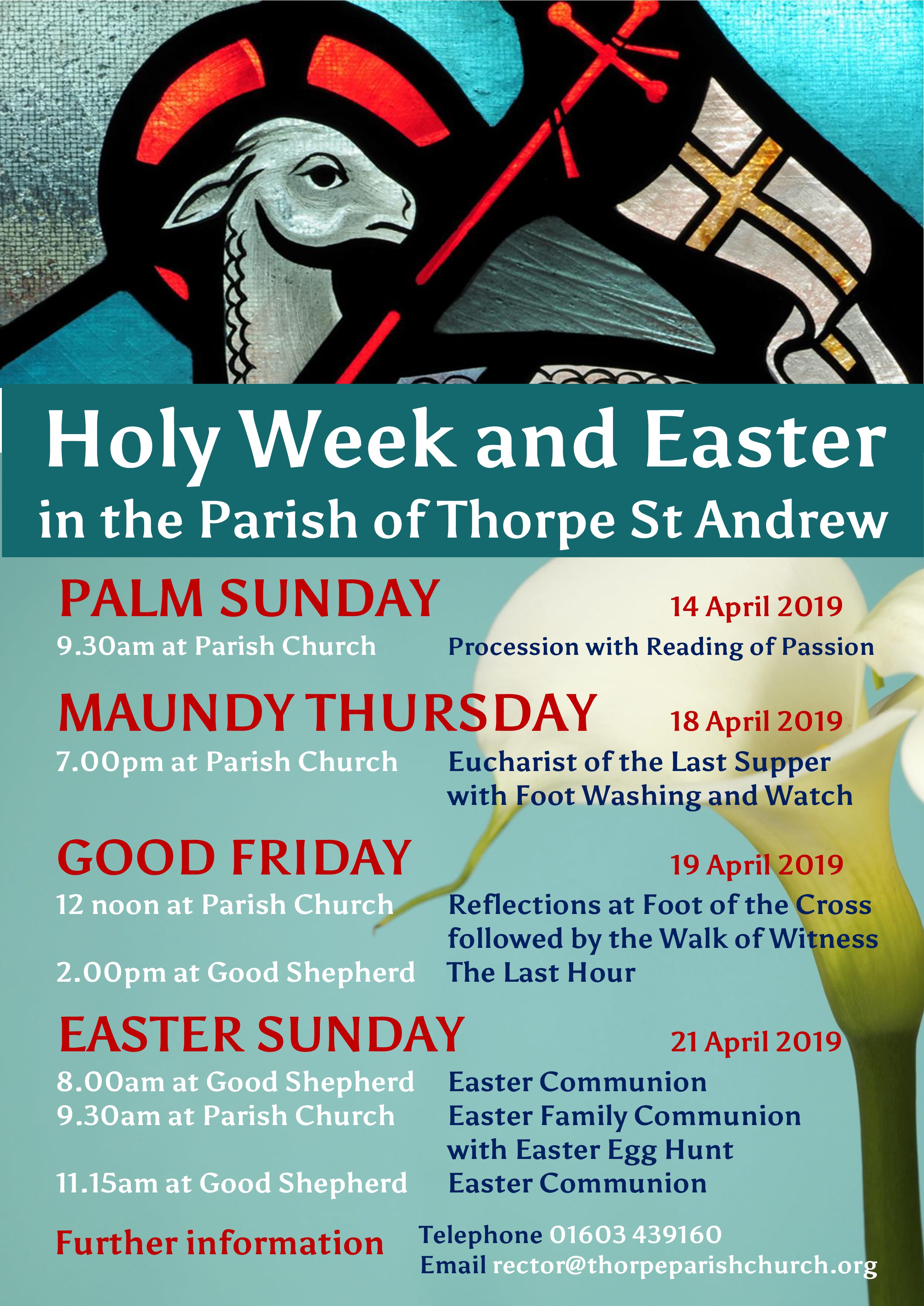 Holy Week and Easter Services