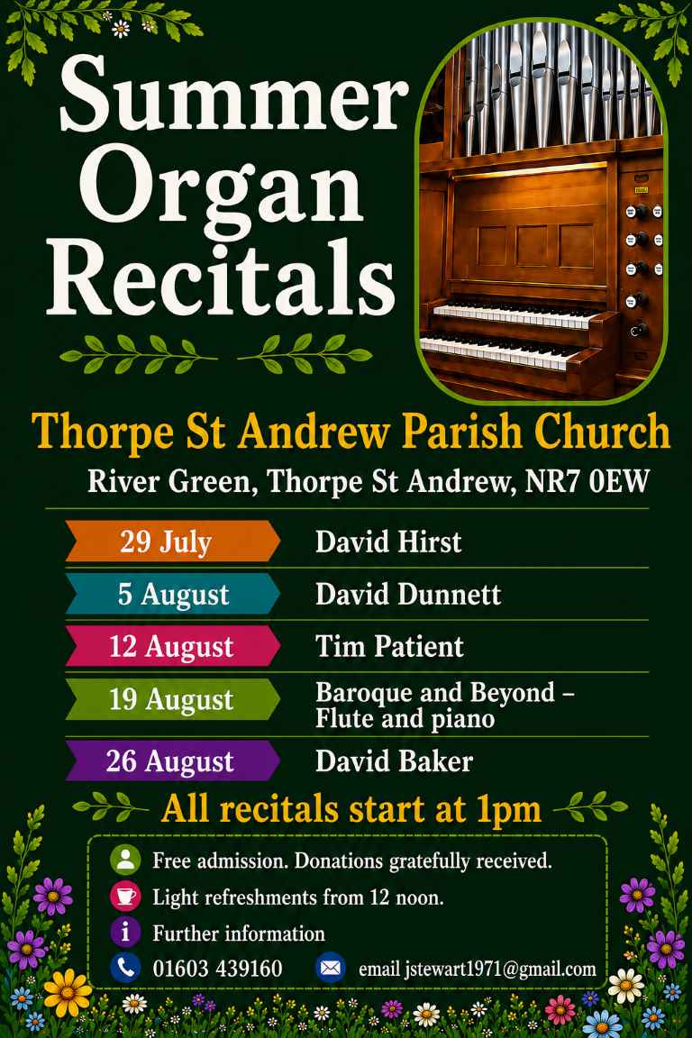 Summer organ recitals poster