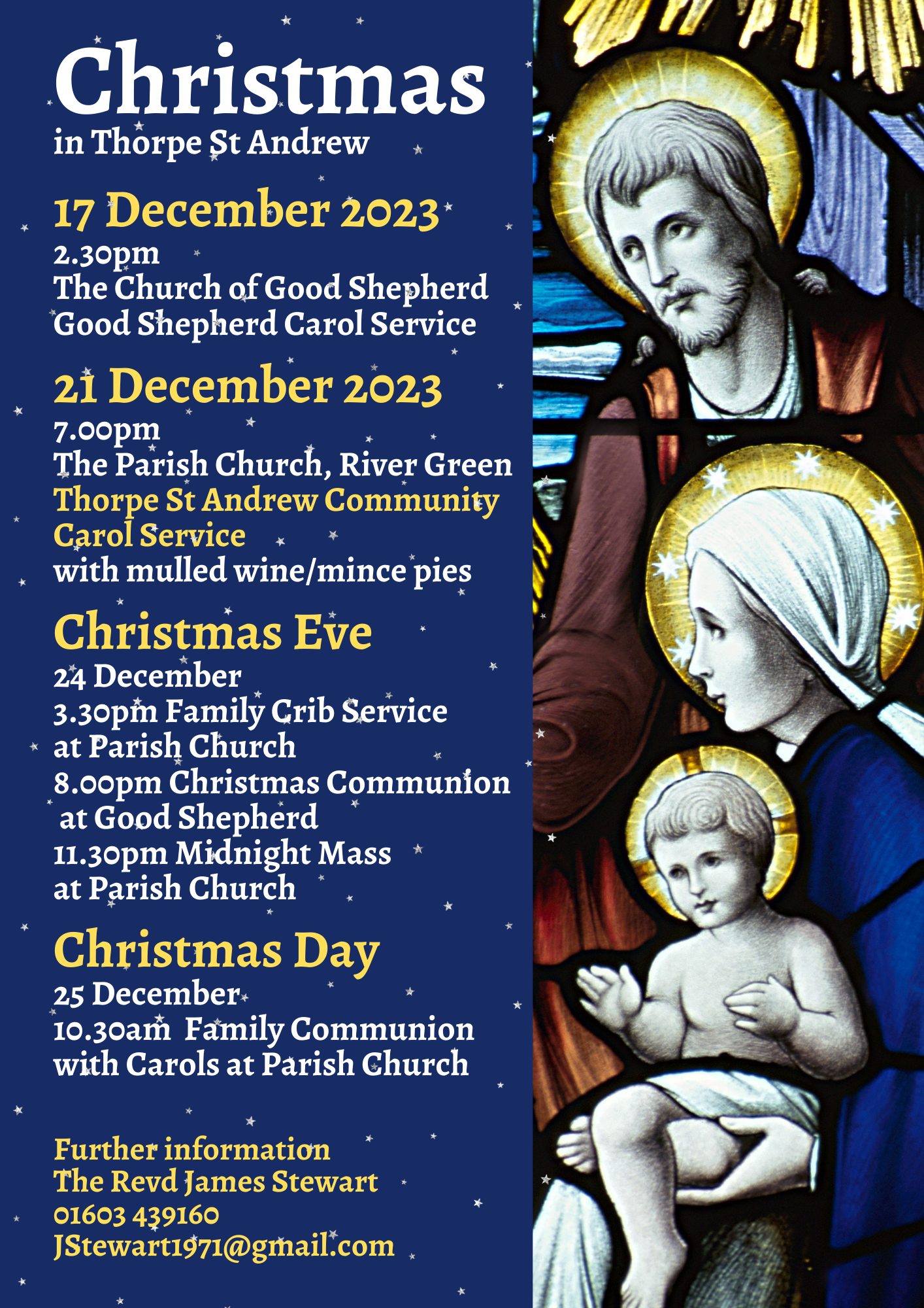 Thorpe Parish Church Christmas Services 2023 Poster