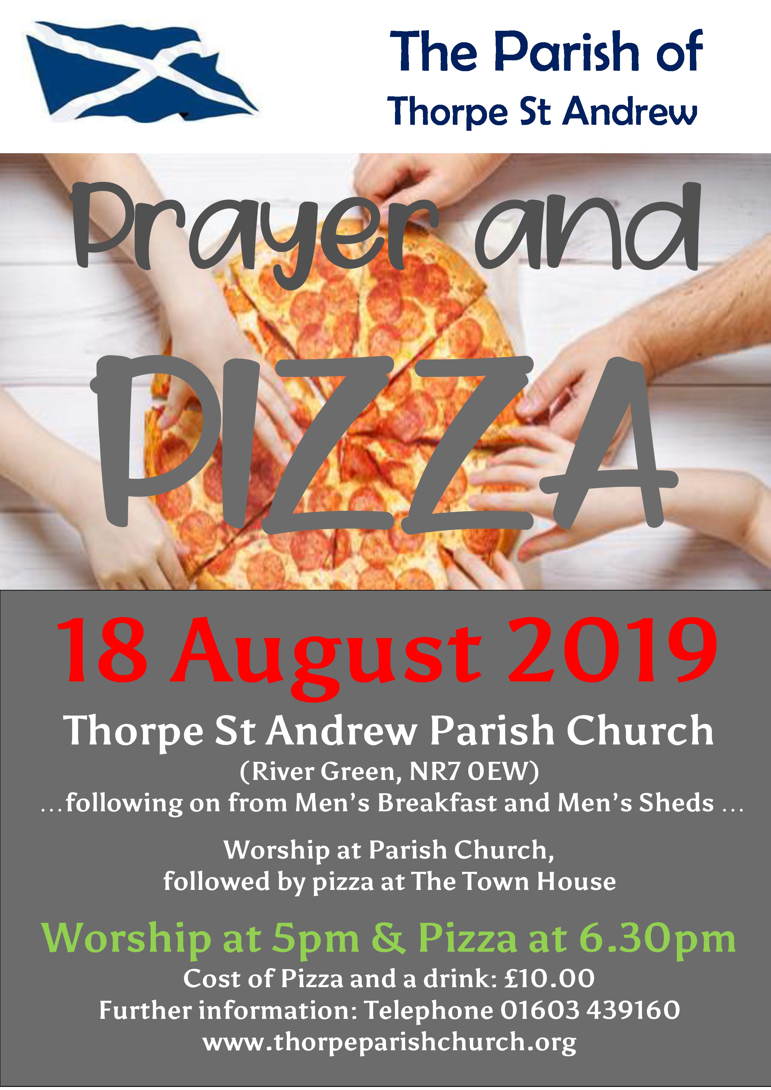 Prayer and Pizza is launched - 18 August 2019